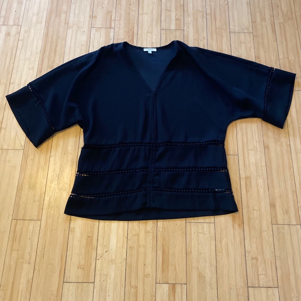 Maette by Stella and Dot Hyde Crochet Inset Top